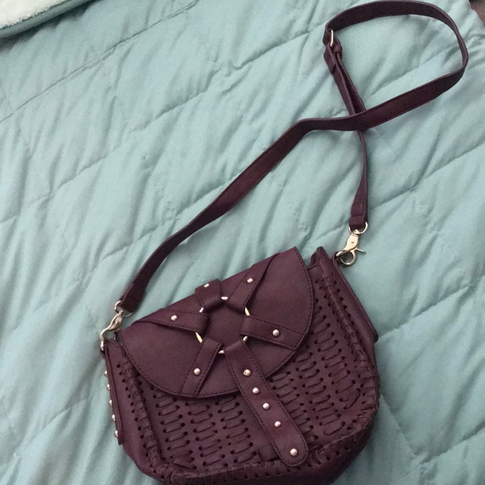 Burgundy crossbody purse
